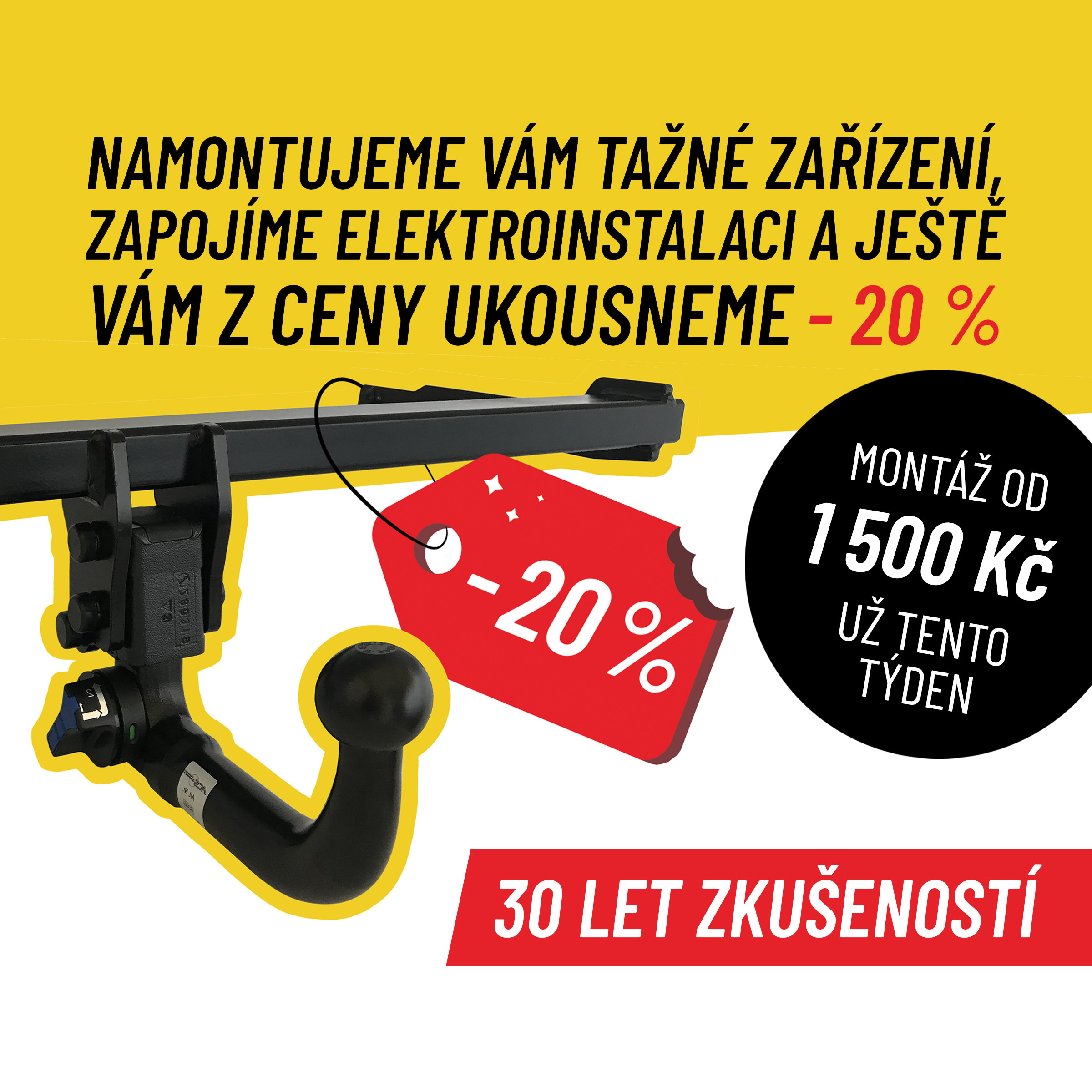 sleva na tazné, montáž a elektroinstalaci